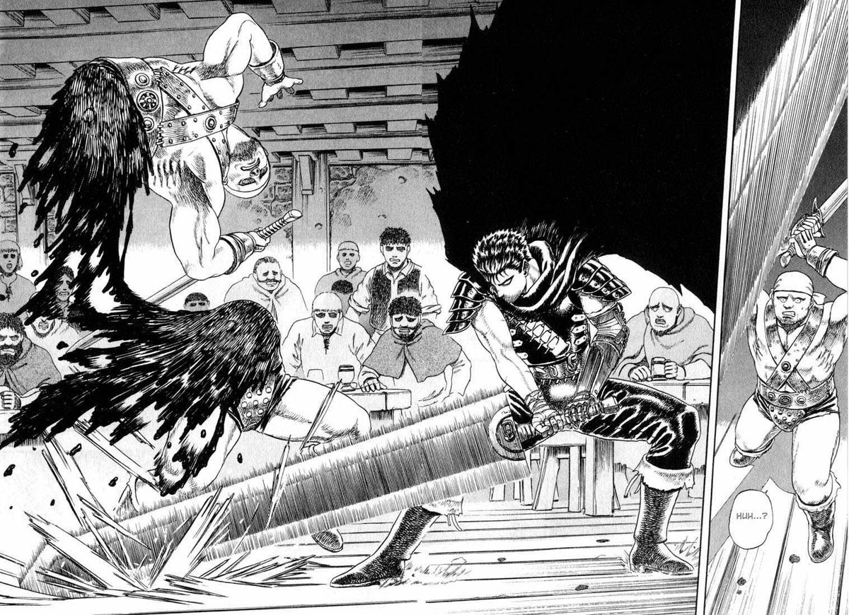 B_knight43's tweet photo. @DarkHorseComics For me it's still the introduction of Guts and that iconic bar scene introduction. Chills every time and a good reason to go back to the very beginning again and again https://t.co/hJwB5Gneil