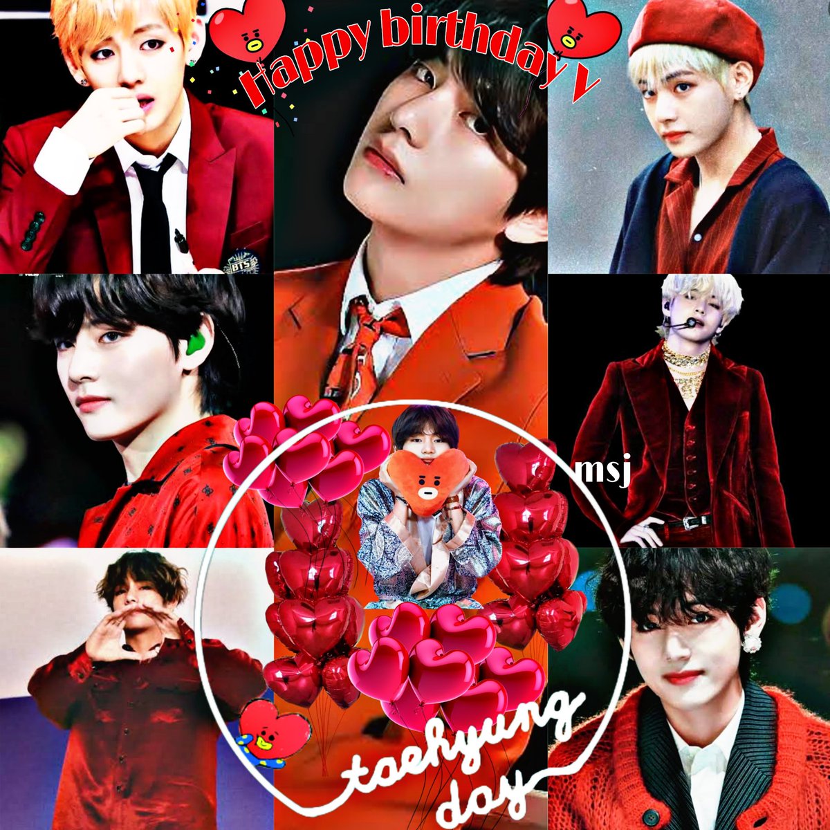 Ariancha1's tweet photo. Happy birthday Taehyung shii 
#ARMY 
#vday 
#HappyBirthdayTaehyung 
#BTS https://t.co/x1X9Dyw21O