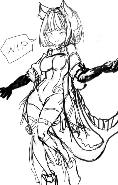 My first time creating an OC, the CatFish Girl. There's room for improvement in this doodle, but I just want to get this one done before end of this year. 