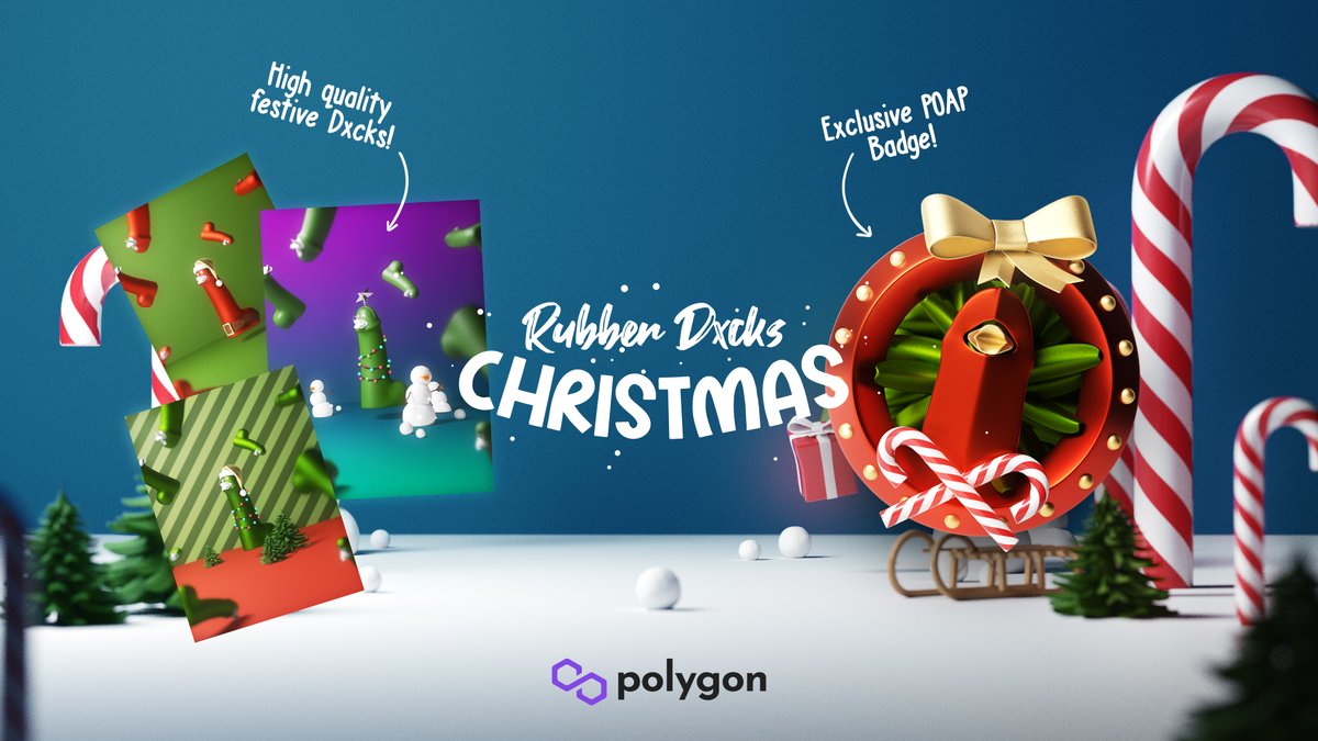 Still looking for something festive? Look no more!
Rubber Dxcks XMas minting live now! Half of the collection left! 🎅🔥 RUBD!

rubberdxcks.com/xmas

🎄Polygon mainnet
🎄20 Matic Each
🎄Exclusive POAP Badge

#NFT #NFTCommunity #MATIC #Polygon #NFTdrop #NFTartist