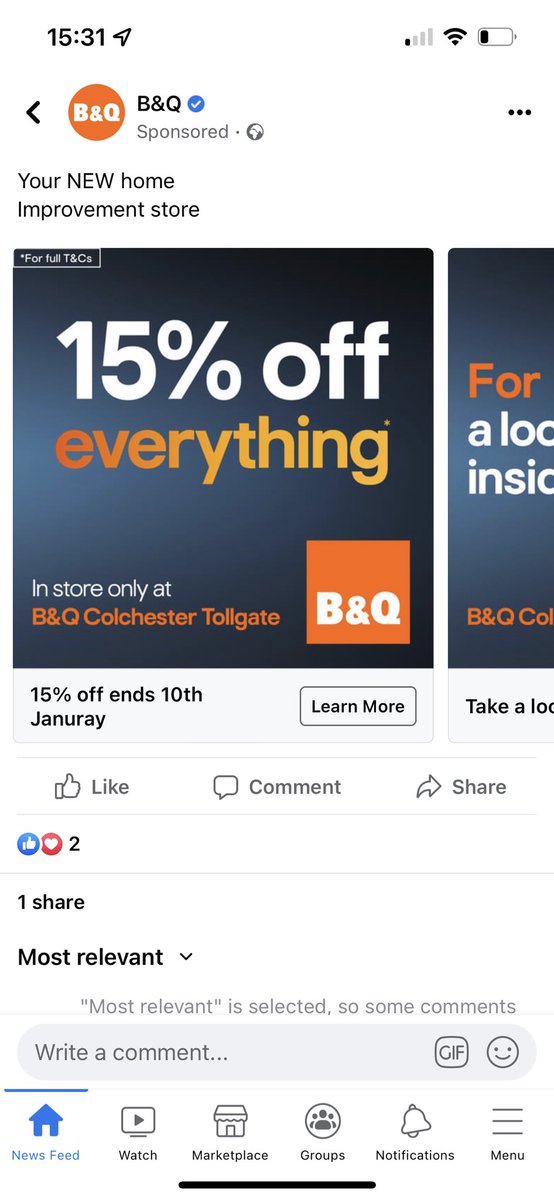 TerryHarman's tweet photo. Hi @BandQ your spelling of January is a little off on this advert, hopefully someone from your website team will pick this up! This is one of your Facebook adverts 😁 https://t.co/Y2b6RiGCd0