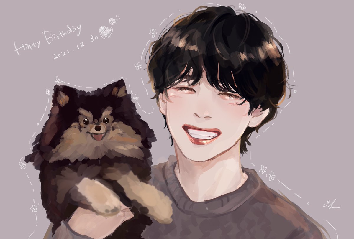 「お誕生日おめでとう💜
 #HappyTaehyungDay #btsfanar」|i △ 🌙のイラスト