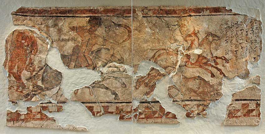 persiaantigua's tweet photo. More depictions of #horse tack & #equestrianism:
#Parthian depictions
Photo 4: Full #Barding = horse body armor https://t.co/LxXAKGPyjZ