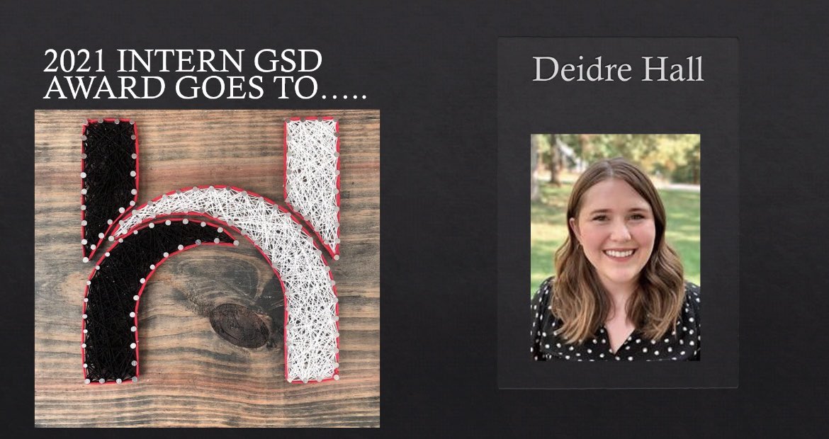 deidreyhall's tweet photo. Ya girl was awarded the Joyce Hogan Intern GSD “Getting Shit Done” Award! I’m so fortunate to work for such a great company with such great people at @HoganAssessment Data Science! ☺️ https://t.co/5LTt4FkRkE