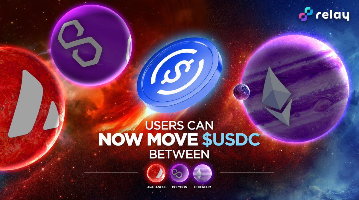 Elevate_fi's tweet photo. 🚨Major $RELAY announcement 🚨

We're thrilled to announce you can now bridge USDC between three networks on our bridge!

Users can now move their $USDC between Ethereum, Polygon,and Avalanche 

Just another reason to choose @relay_chain https://t.co/uoLMLQtqWz