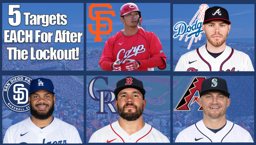 JimRileyLive's tweet photo. We're live talking #Dodgers #Padres #SFGiants #Rockies #DBacks as we dive into needs and 5 targets for each team after the lockout! #ballcapnation stop by for a few! https://t.co/5CvK9H6yeI https://t.co/qiYevyMLG6
