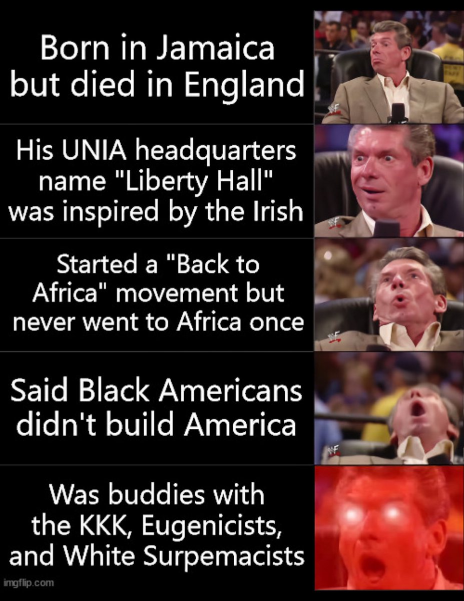 NonHumanMedia1's tweet image. 5 fun facts about Marcus Garvey