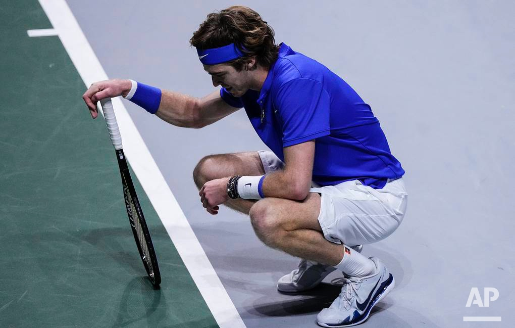 Russian tennis star Rublev pulls out from 2022 ATP Cup in