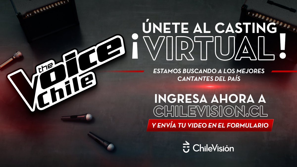 ¡Llegó tu momento de brillar y sorprender con tu talento! 🤩

Estamos buscando a las mejores voces de nuestro país 🎤 Participa en el casting virtual para ser parte de The Voice Chile, en el siguiente link 👉 bit.ly/3HkhyzT

¡Queremos escucharte! 👏