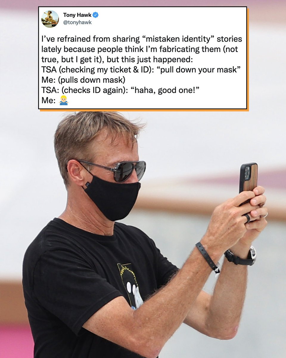 enews's tweet photo. Tony Hawk constantly being confused for Tony Hawk. That's it, that's our favorite internet trend of the year. (📷: Getty Images) https://t.co/kH5CDnYZHp