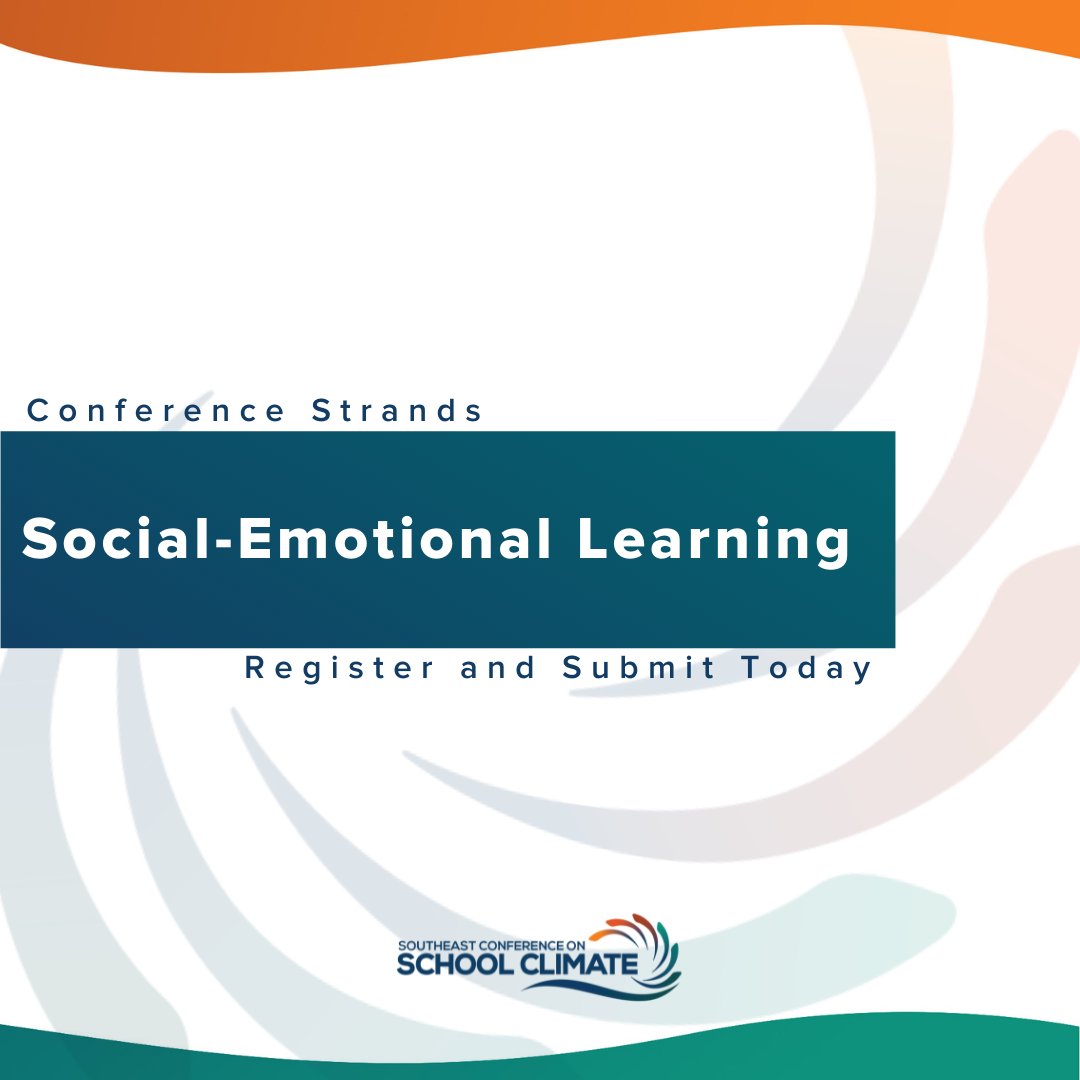 SESchoolClimate's tweet photo. Our Conference Strands: Social-Emotional Learning (4/6)

This stand provides evidence-based practices for teaching students self-awareness, self-control, and interpersonal skills that are critical to success in school.

Learn more and submit your proposal: https://t.co/YU1IqHmaqR https://t.co/nceTGjOgDP