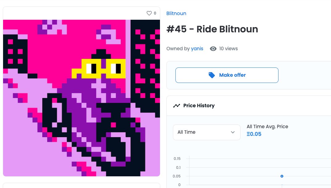 blitnoun's tweet photo. *Rrrr Rrrr Rrrrrrrnnnnn* @blitnoun #45 Ride was sold to @yanisxmine, the creator of the NANOBLITS derivative project! 🏍️ This Blitnoun was fun to make b/c the motorcycle had to be reversed for the eyes! The @blitmap OG  artist @privatezod will receive 25% of initial sale! #nft https://t.co/ajP8LprJgJ