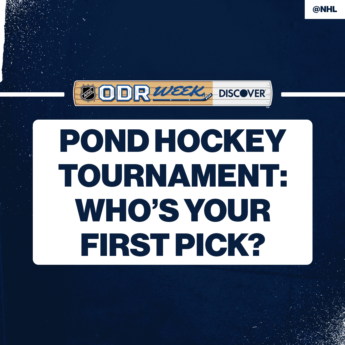 NHL's tweet photo. TAG YOUR TEAMMATE ๐
NHL #ODRWeek presented by @Discover https://t.co/YTNPb68BfV
