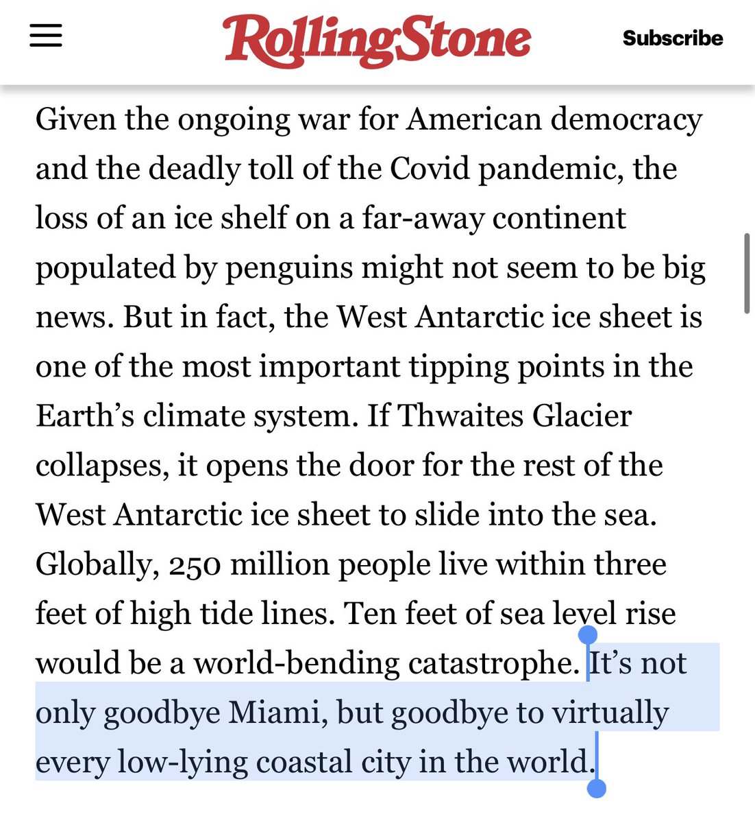 JordanUhl's tweet photo. Unreal to think we're very likely going to experience climate catastrophe in our lifetime and the power centers in this country are still auctioning off land for more drilling. https://t.co/717cZUCOFA