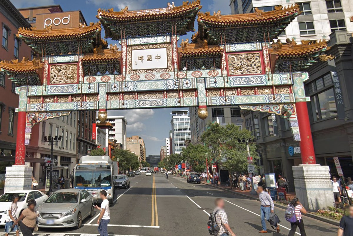 DcFlashbacks's tweet photo. 1970, 1986, 2021. Chinatown's Friendship Archway. It was erected with the hopes of reinforcing the neighborhood's Chinese character. Historically, the area was once home to thousands of Chinese immigrants - a number down to 300 as of 2017. Cred: LOC &amp; Penny Lee #dc #chinatown https://t.co/POFSOCsclh