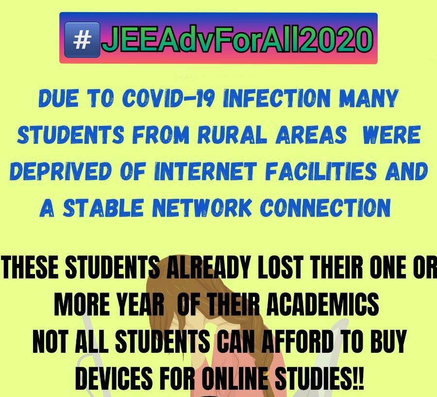 NB3351's tweet photo. Sir kindly allow us (2020 batch) for extra attempt in jee advanced 2022 #JEEAdvForAll2020
@iitbombay @dpradhanbjp @namokaul @EduMinOfIndia @Director_IITR 
@ramgopal_rao @mohittyagi @vinnyiitr @anubha1812 @NidhiTanejaa @PMOIndia @ashwani_iitr @IITKgp @aajtak @narendramodi https://t.co/n6u3DQOQXt
