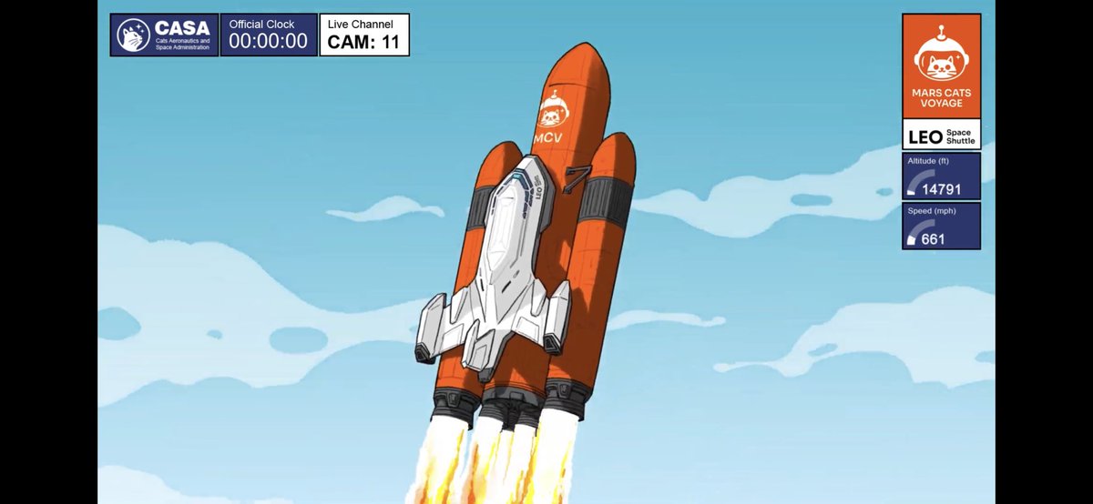 dunn0k's tweet photo. If you havnt already check out the cats launch to mars!! https://t.co/GhYlJFgo3a  
The team killed it again @MarsCatsVoyage 👏👏 https://t.co/z4I0fyzQmJ