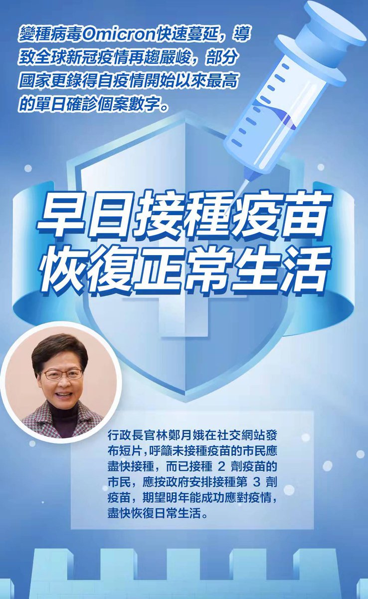 早日接種疫苗  恢復正常生活