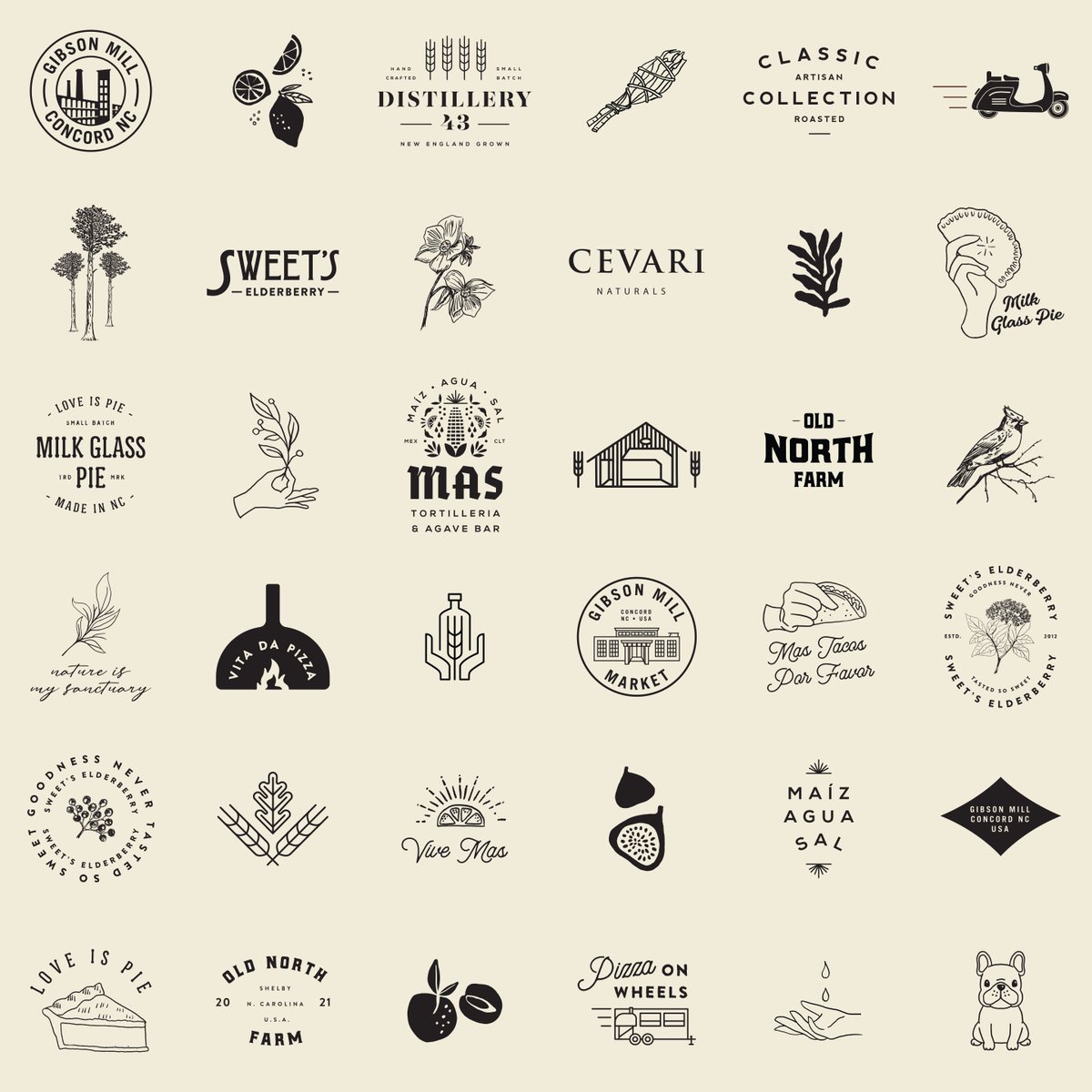 A medley of our favorite marks, logos and graphic elements we designed over the past year. Like everyone else, it has not been easy but we're grateful for our team and our clients for giving us the opportunity to do what we love - sustainable design that ignites positive change.