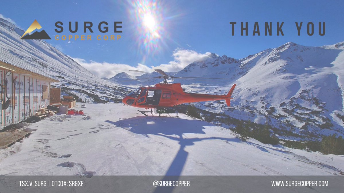SurgeCopper's tweet photo. Thank you to the local communities and businesses of Smithers and Houston for all of the help and extensive support in 2021. Looking forward to another busy year as we progress the Ootsa and Berg projects #Copper #BCCopper #Exploration $SURG #SRGXF https://t.co/XjSL1HqDsr