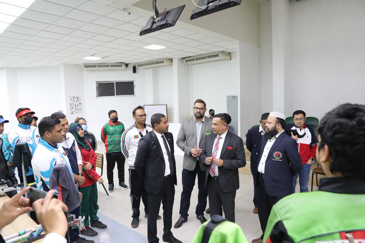 Met with the Pres. of Bangladesh Shooting Sport Federation Lt. General Hasan &amp; discussed on how they could support our Shooting Association.The door is opened for our athletes to camp &amp; taking part in shooting competitions in 🇧🇩.Thank the federation for this great opportunity.🇲🇻