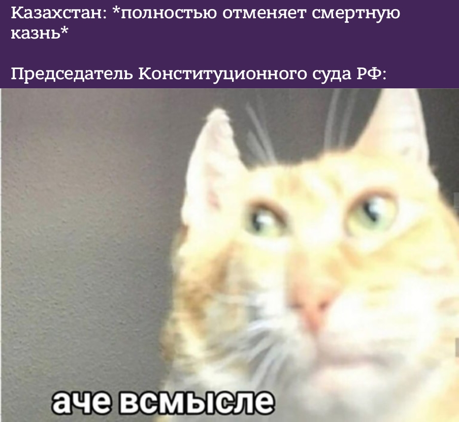 В Казахстане полностью отменили смертную казнь: lentach.media/797c0