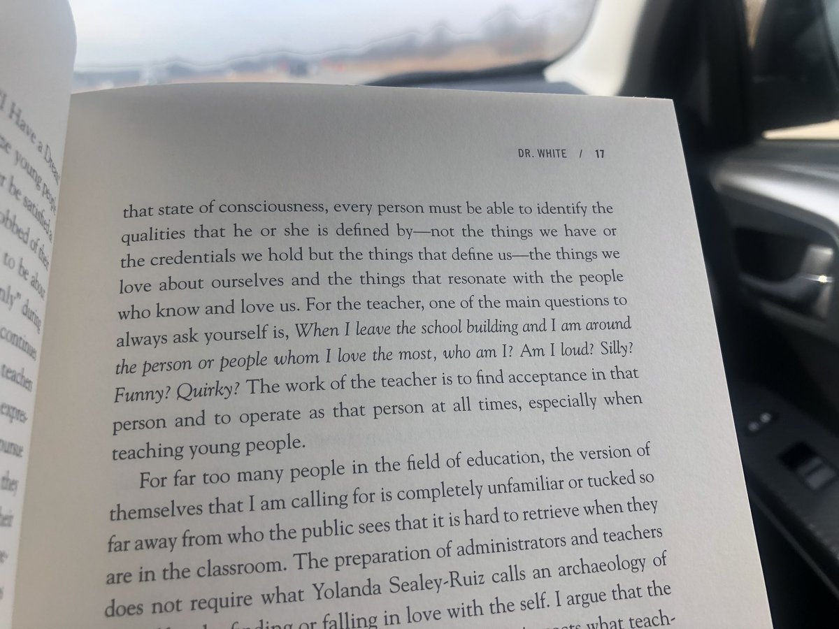 “One of the main questions to always ask yourself is, ‘When I leave the school building and I am around the person I love the most, who am I?’ The work is to find acceptance in that person and to operate as that person at all times, especially when teaching young people.”