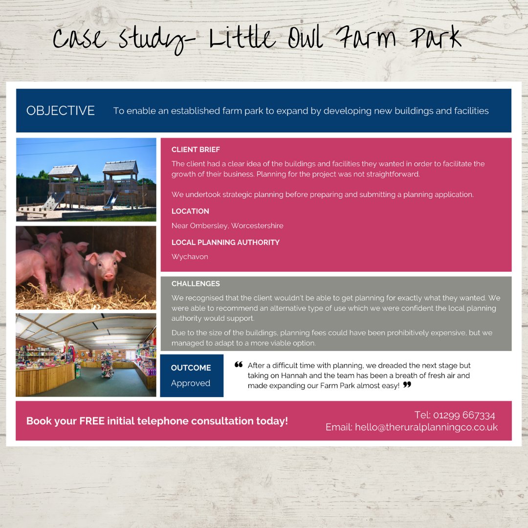 "Progress first requires a step to be taken."
Are you an owner of a rural business that has visions of development and expansion like our clients @little_owl_farm_park
#planning
#ruralbusiness
#farmdiversification
#farmshop
#agriculture
#glamping
#agritourism
#development