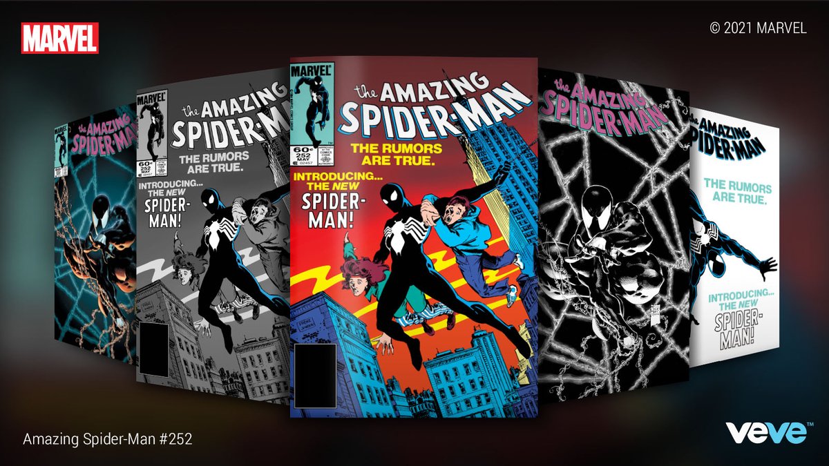 We're webbing up this extreme limited edition release of 'Amazing Spider-Man' #252 featuring the debut of Spider-Man's Black Suit! 🕷️🕸️ The digital comic collectible drops in the <a href="/veve_official/">VeVe | Digital Collectibles</a> app tomorrow at 8AM PT/11AM ET: bit.ly/3quYqsi