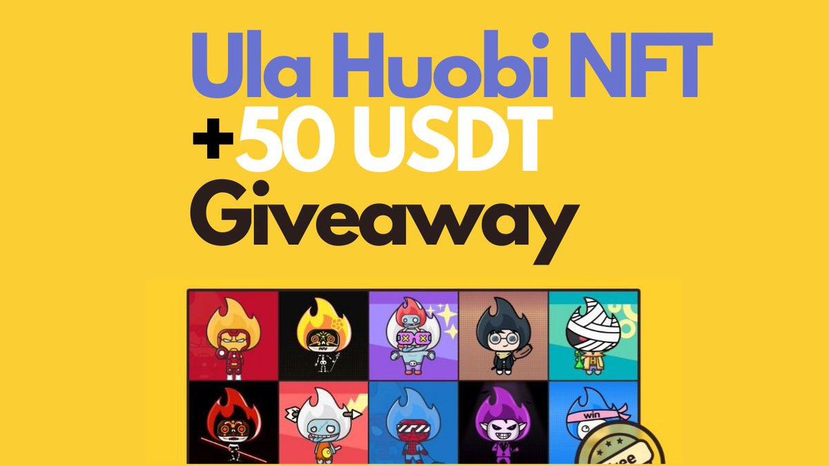 its_airdrop's tweet photo. Ula NFT + USDT (Huobi Wallet Mascot) Giveaway🔥
💰Reward: 1 N Ula Huobi NFT (3 random winners) + 10 USDT (5 random winners)

👇Join here👇 
https://t.co/okRBD4d2dF

✅Guide:

1. Open the above gleam page.

2. Complete the social media tasks

#huobi #nft #ula #usdt #giveaway https://t.co/ShpJb4dr5B