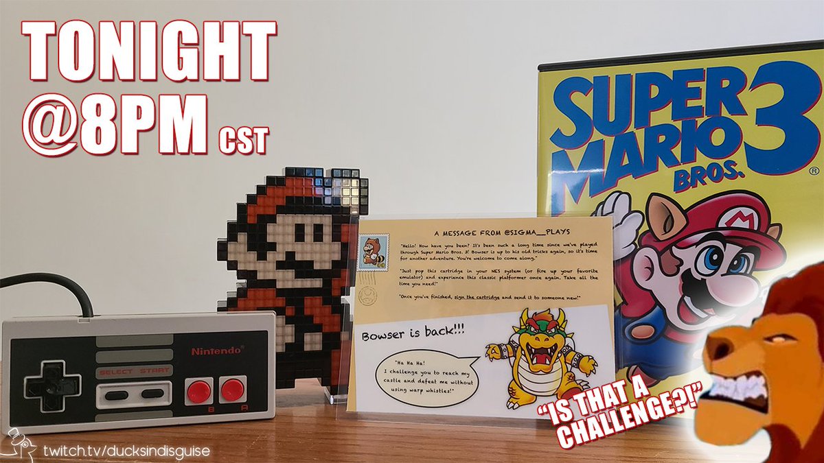 ducksindisguise's tweet photo. I've been challenged by @sigma__plays to play through my all-time favorite game. I'll be knocking this one out tonight around 8pm cst, stop in!

https://t.co/pjKa1pNrom https://t.co/BR4G3aoV1o