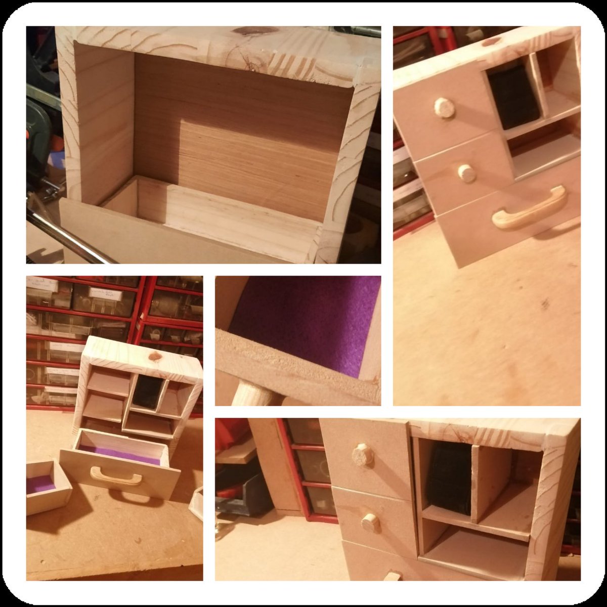 hardistephen's tweet photo. The best presents are the ones which cost time & effort. Our son ceilum made us a his and hers bespoke jewellery box. He even measured the watches to make sure they would fit. What a thoughtful present. Learning lots of skills @PSNeasain #handyman #thoughtfullness @woodworking https://t.co/bATQFXDeVW