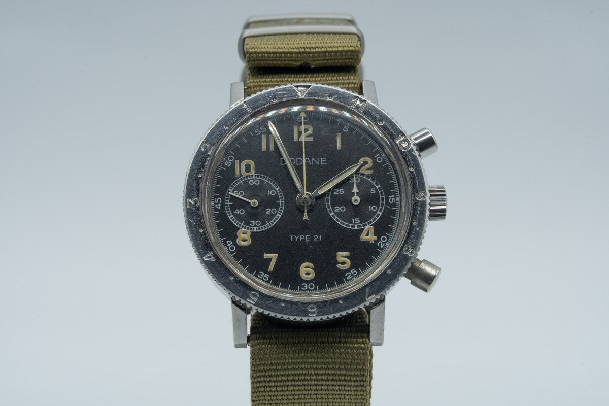 wc_auction's tweet photo. LIVE AUCTION: 1967 Dodane Type 21
An original example of the legendary Type XXI military chronograph from the 1950s.
https://t.co/XmW1LphEmu
#Dodane #Type21 #VintageWatches #WatchCollecting https://t.co/uehjHCryIW