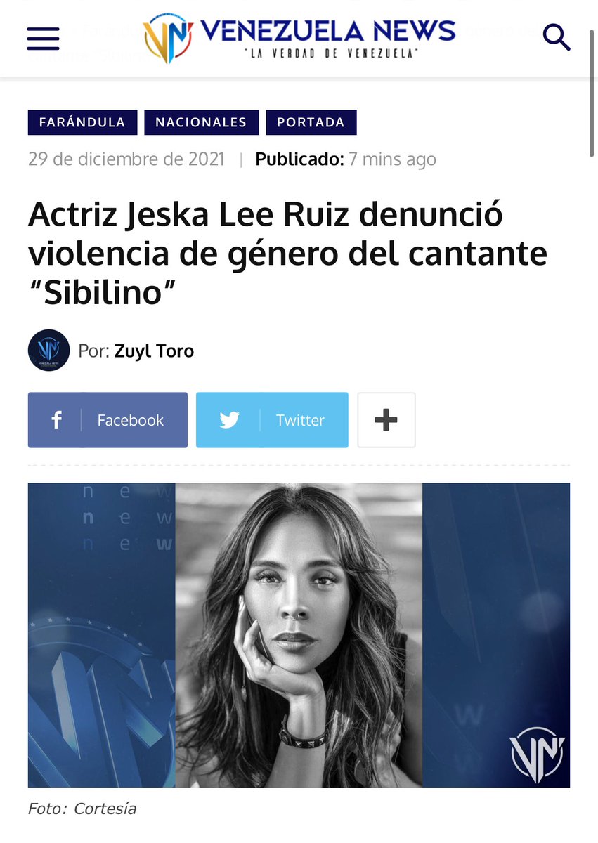 Una denuncia fuerte de Violencia de Género, esta vez el Cantante de Hip Hop, Sibilino. Famoso por su participación en secuestro express! Esperemos postura contundente del ministerio público <a href="/TarekWiliamSaab/">Tarek William Saab</a> venezuela-news.com/actriz-jeska-l…