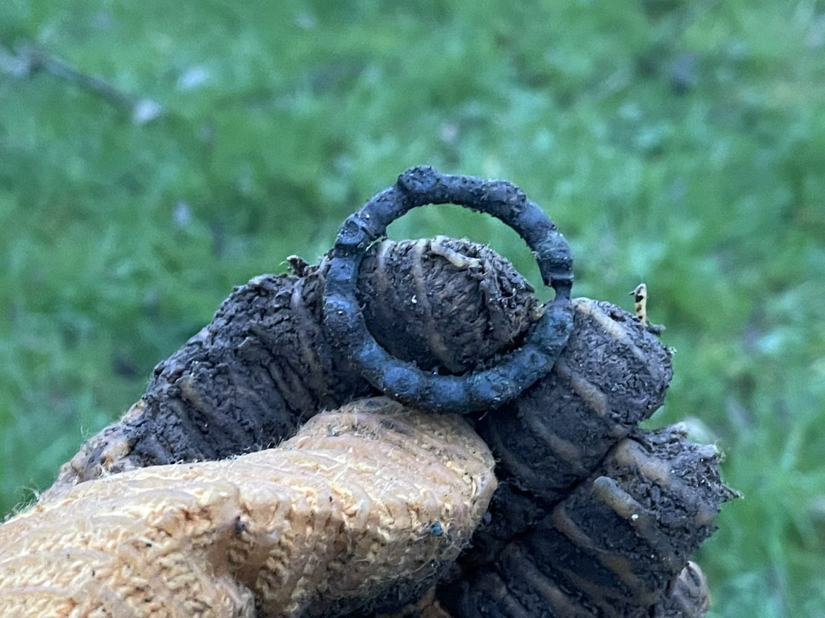 11Thames11's tweet photo. Just home and this was my last find of the day. A possible Roman / Saxon/ early Mediaeval anular brooch? Help anyone please? Thank you #anularbrooch #metaldetecting #deusxp https://t.co/e0lQRCOHVn