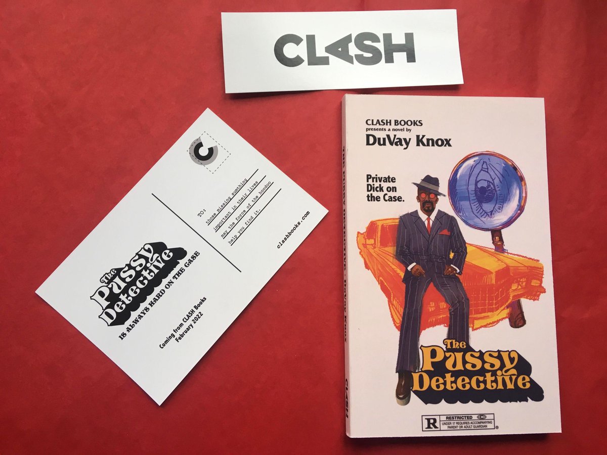CLASHBooks's tweet photo. THE PUSSY DETECTIVE signed preorders will be mailed next week so GET ON IT!!! 🔥

A surreal Blacksploitation joint for the 21st Century. 😎
This tale leads from Between the Sheets to the Streets.
🎨 by @j0tatsu ✍️ @DuvayKnox 
Get 30% off w code CLASHXMAS
https://t.co/UsDZHHDV8S https://t.co/TswvY4pMma