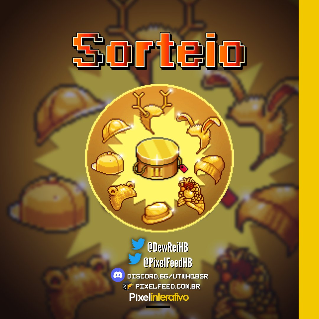 ✨ Sorteio Pack Acessórios Dourados ✨

📍 Requisitos:

✅  FAV + RT esse Tweet.
✅  Marcar 1 amigo
✅ Seguir <a href="/DewReiHb/">DewRei</a> &amp; @PixelfeedHB 

🗓 Resultado: 30/12 às 20:00 (Brasília)