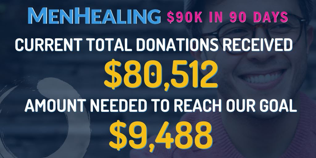 MenHealingOrg's tweet image. We are so close to our goal of raising $90,000 in 90 days.  

We only need to raise another $9,488 before the end of the year! You can help us cross the finish line!! Donate now!

All money raised supports #MaleSurvivors of #SexualVictimization

secure.givelively.org/donate/menheal…