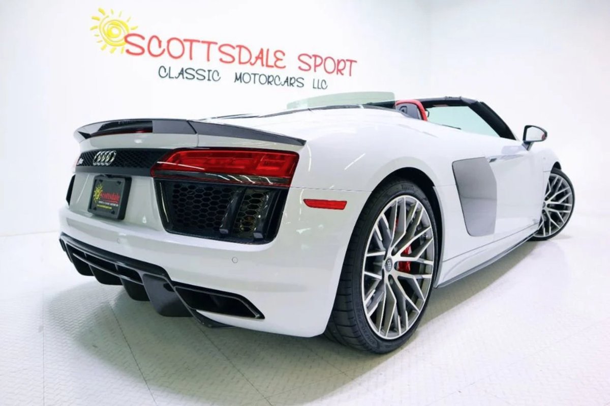 HighlineAutos's tweet photo. FOR SALE- 2018 Audi R8 V10 Plus Spyder, suzuka gray metallic/express red leather, 602hp V10, AWD, 5,405 mi, lots of carbon fiber $210,000
•
Call Scottsdale Sports & Classic Motorcars for info 480-596-1611 or visit https://t.co/V74IcS9rMB to shop #audi #r8v10plus #forsale #audir8 https://t.co/vZeRxCbV9s