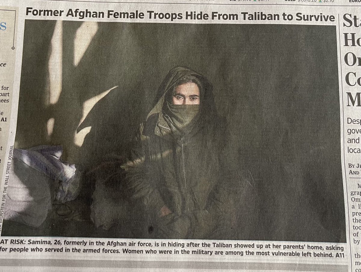 HelpForAfghans's tweet photo. Front page of the @WSJ. #Afghanistan https://t.co/T6cWALDpWx