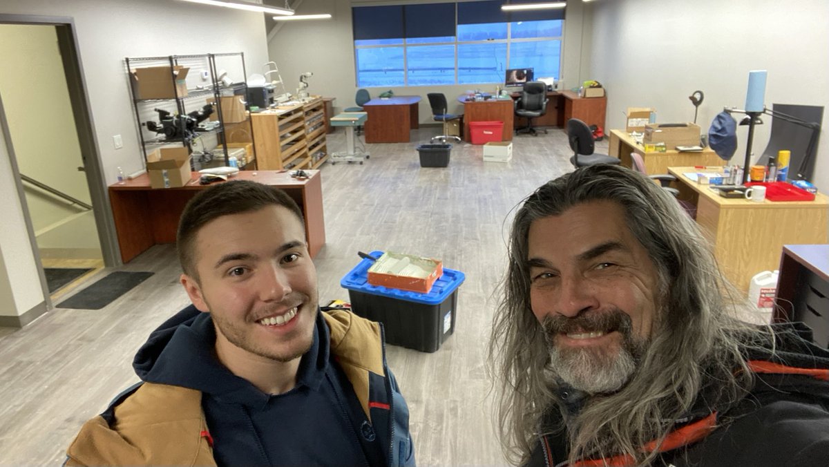 NeilEnock's tweet image. A year ago yesterday I helped my son move his office into his apartment. Yesterday I helped him move it out of his apartment and into his new office space… moving on up!  Congrats buddy.