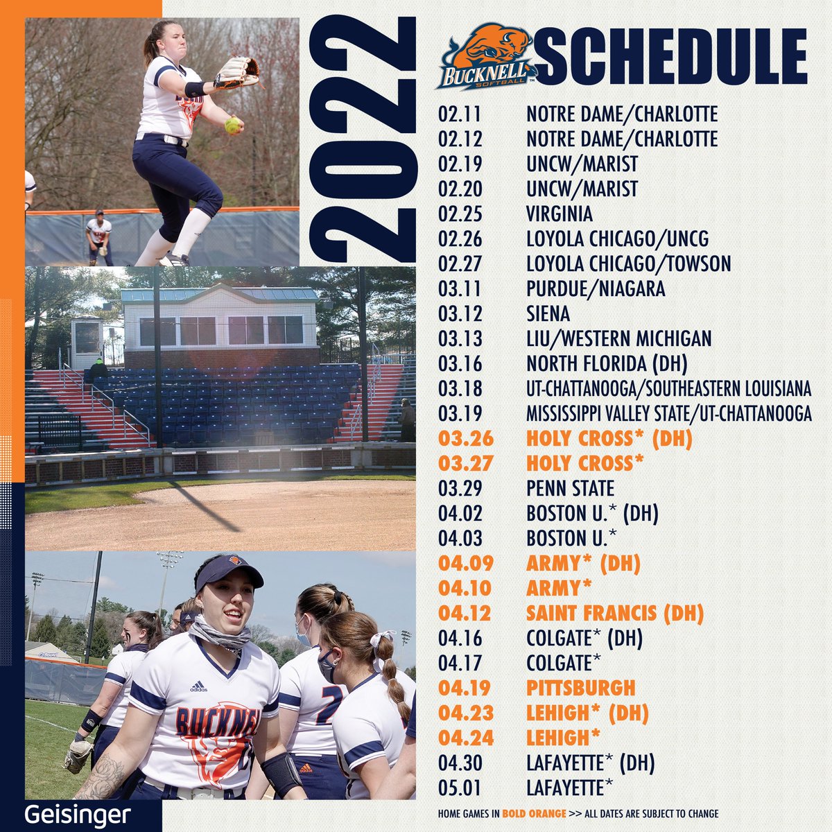 🚨2022 Schedule Announced🚨

We open the new season down in Charlotte on Feb. 11, and <a href="/PatriotLeague/">Patriot League</a> play begins at home on March 26. Can't wait to get rolling!

Full Schedule🗓️: bit.ly/3z7CB5X

#rayBucknell 🥎