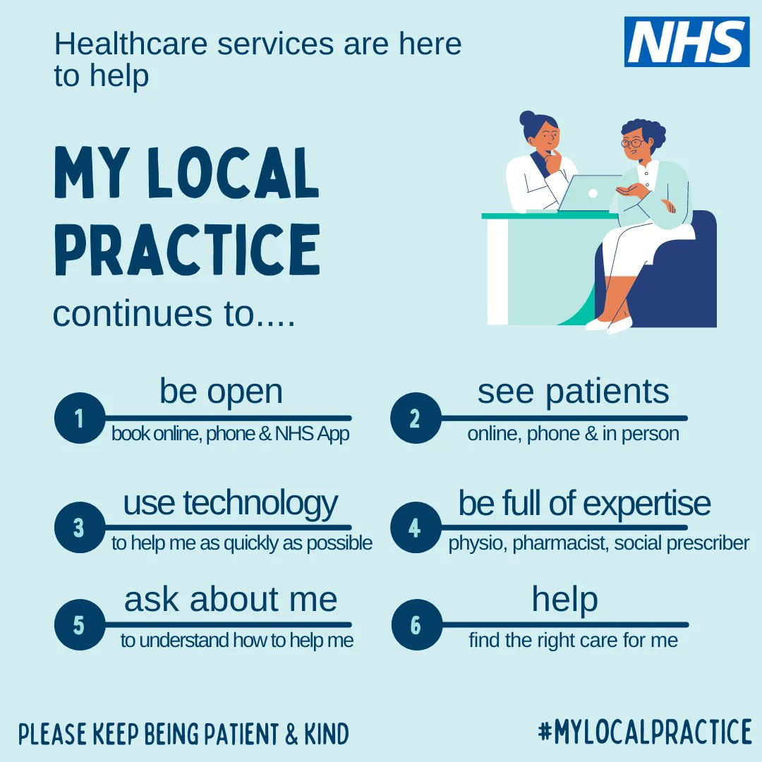 Staff in our GP practices are doing an incredible job and working above and beyond to help patients get the care that's needed in circumstances which remain challenging.

We know it's not always easy to get through – a lot of people are requesting appointments.