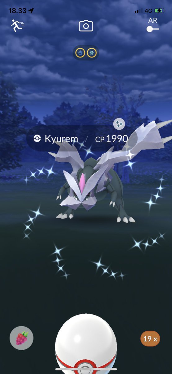 Yay got 2nd shiny Kyurem 😀👍 <a href="/PokemonGoApp/">Pokémon GO</a> #PokemonGO