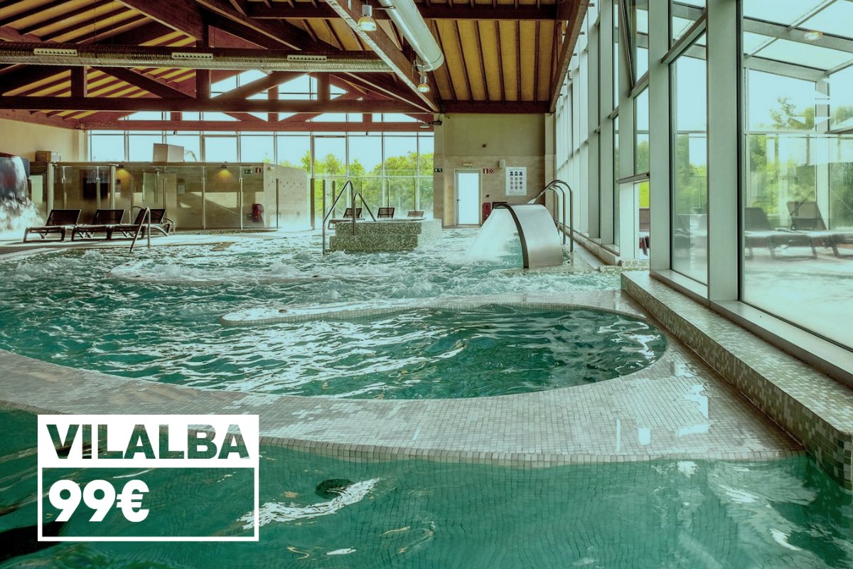 Escápate 2 noches en #Vilalba con esta oferta de Enero a Marzo que incluye acceso diario al spa ♨.  Más de 2.500 m2 dedicados a la cultura del agua 💦, distribuidos en dos áreas: una termo lúdica formada por el Club Termal y Circuito Termal: bit.ly/3FJ4fsr #spa #galicia