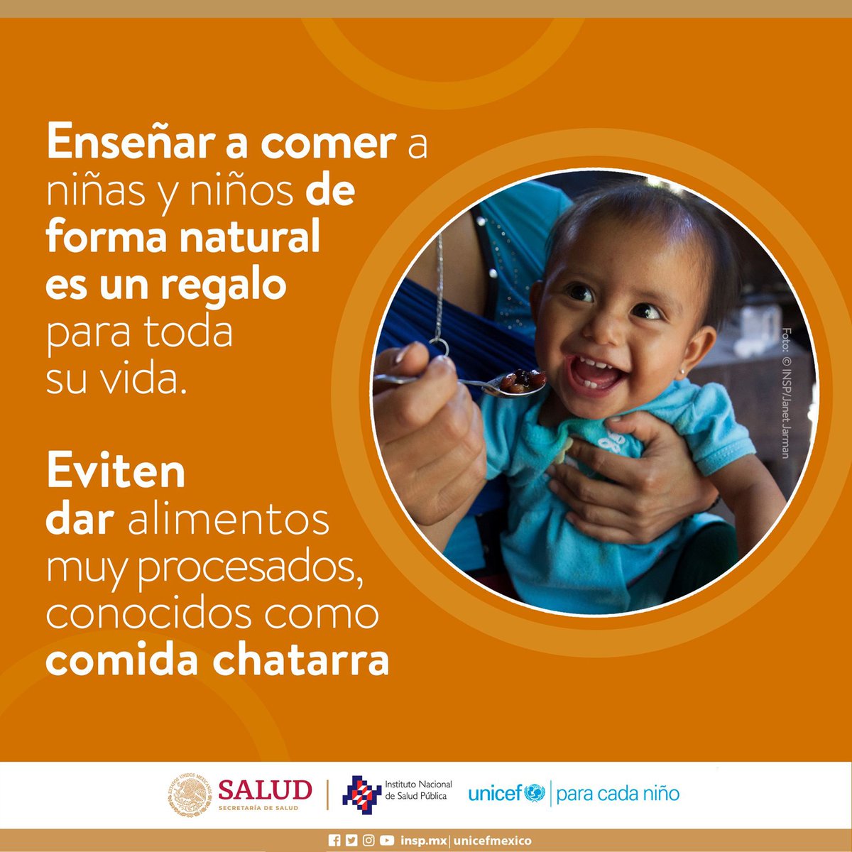Los hábitos de alimentación se definen en edades tempranas, por eso es importante ofrecer a niñas y niños alimentos saludables, enseñarles a comer de forma natural 🍎🥦🥥🍍 y evitar darles comida chatarra.

#TransmiteSalud