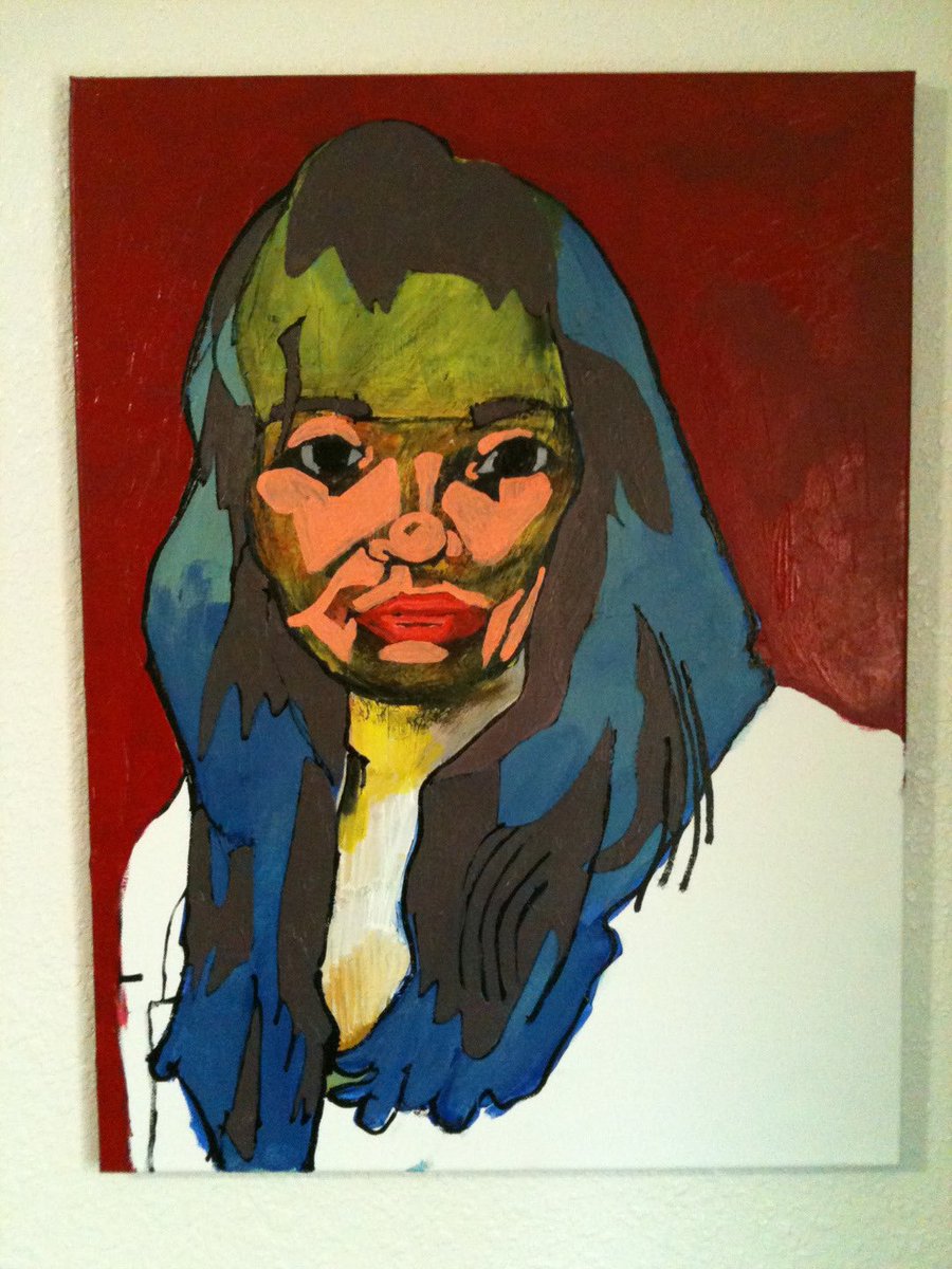 coffeegoddd's tweet photo. throwback acrylic commission #outsiderart #acrylicart #portrait #painting #ContemporaryArt https://t.co/9X9LQxXng2