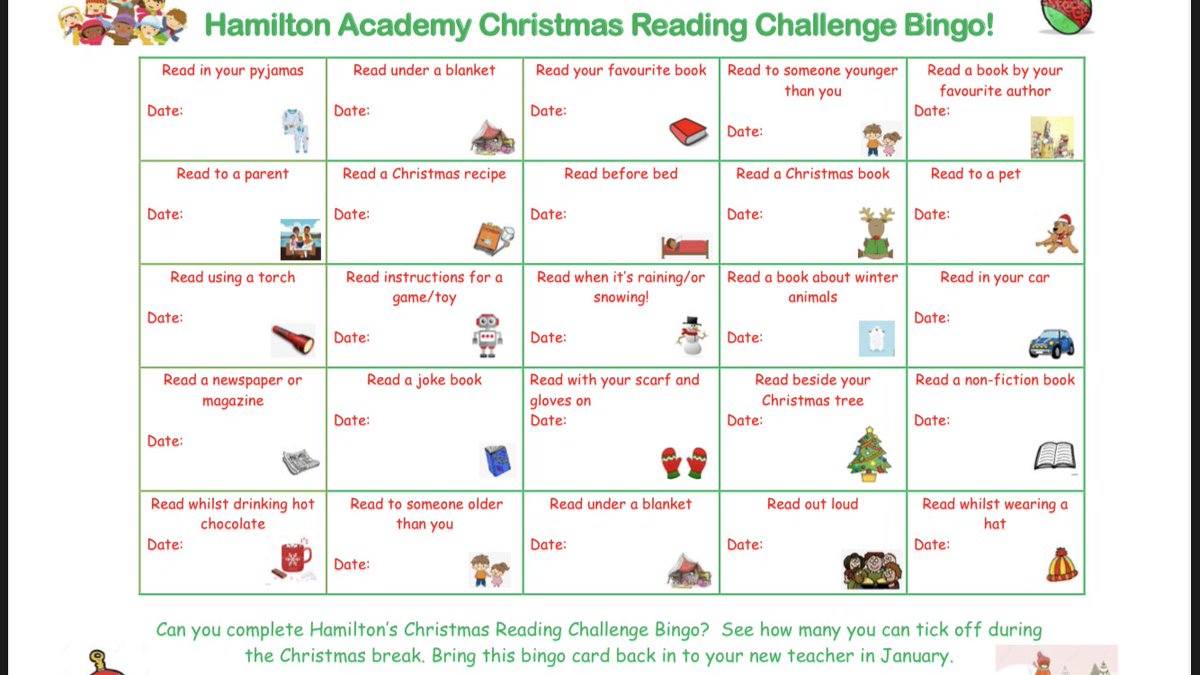 How’s your Reading Bingo going? Haven’t started yet? Don’t worry, you’ve got a week to go. If you want to print a copy, look on the school website. Or, record your reading on paper or in your reading record. As long as you’re reading, we don’t mind! #readingforpleasure 📚 🤩