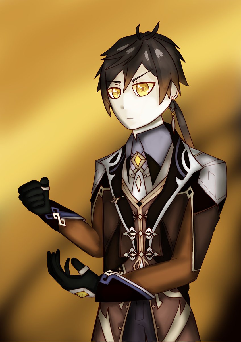 ImRyuteru's tweet photo. Hey it seems that I can draw males too 
#zhongli #zhongliart #GenshinImpact #genshinimpactart #anime #digitalart #digitaldrawing https://t.co/FTUTfFANxt