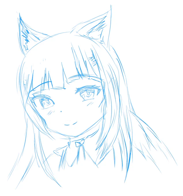青ペンで落書き練習